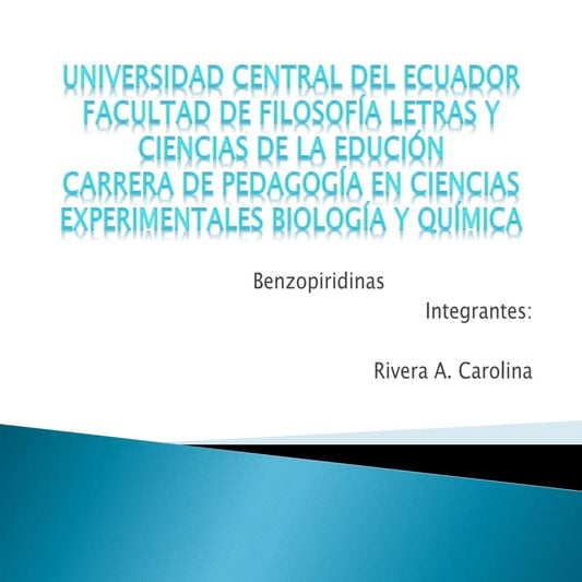 Benzopiridinas PPT