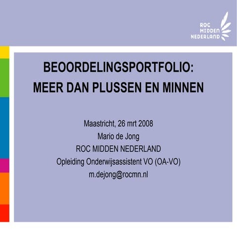 Beoordelingsportfolio oa-vo