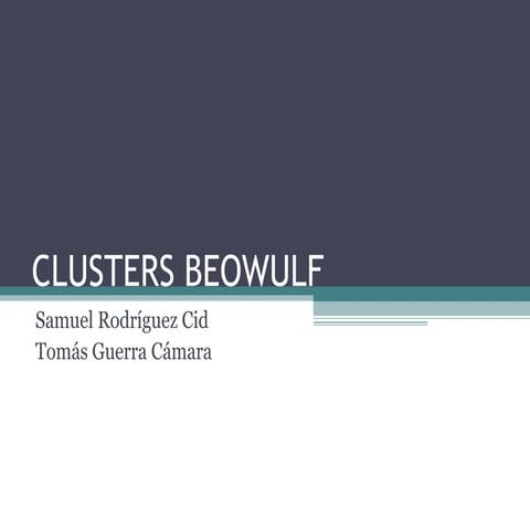 Clusters Beowulf