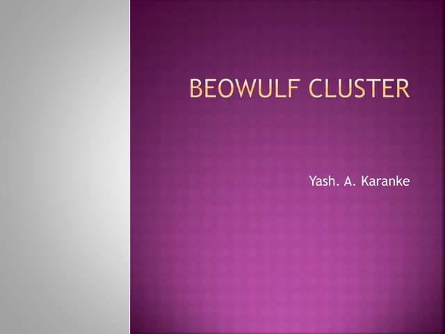 Beowulf cluster