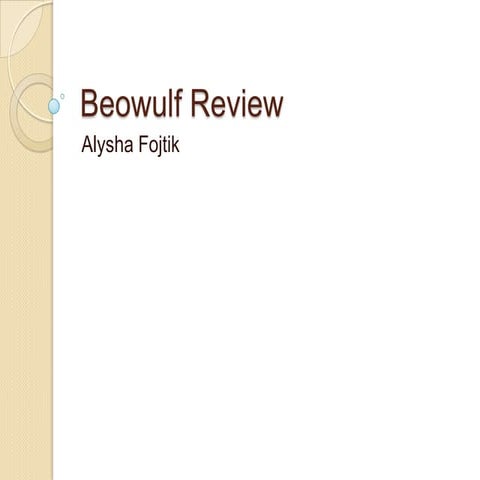 Beowulf review   partial