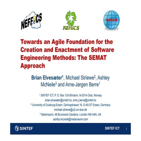 Towards an Agile Foundation for the Creation and Enactment of Software Engine...