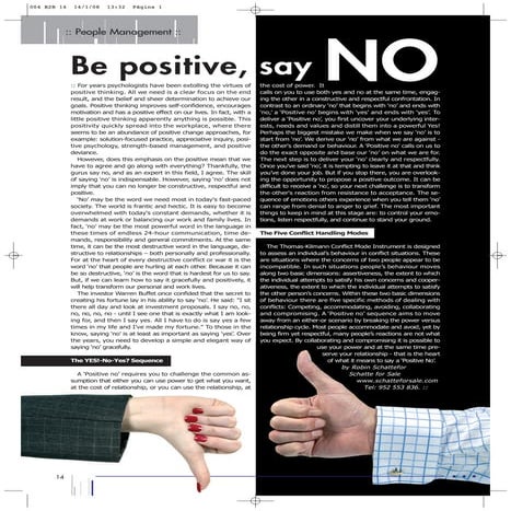 Be Positve, Say No Pdf