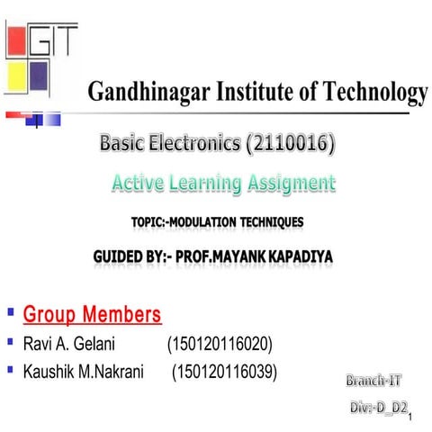 Modulaing Techniquies