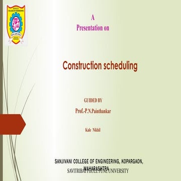 Chapter 3 Construction Planning and Scheduling lect. 3.ppt
