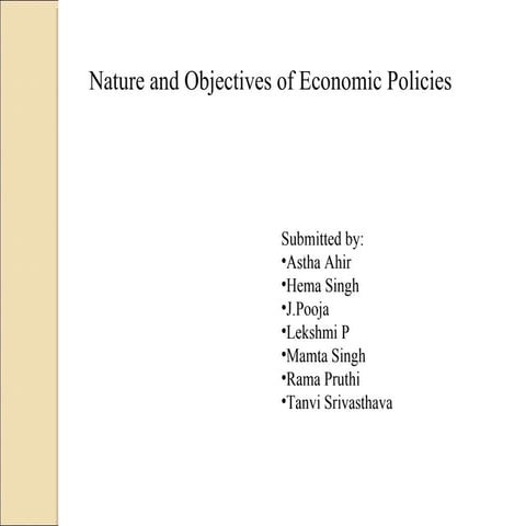 Economic Policy 