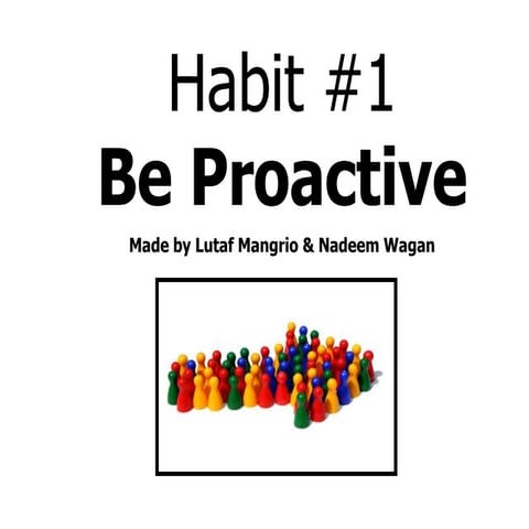 Be proactive, made by lutaf mangrio & nadeem wagan