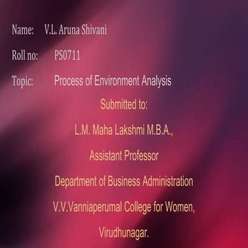 process of business environment