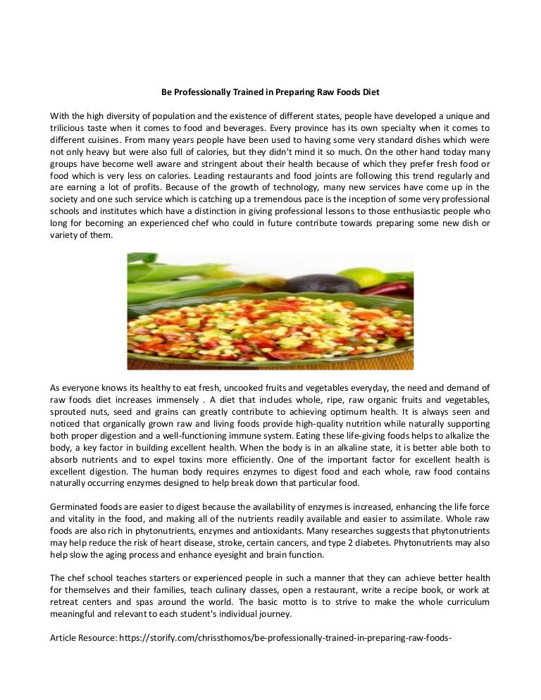 raw food diet classes