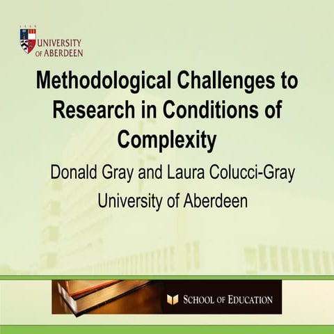 Bera 2009 methodological challenges to research in conditions of complexity 