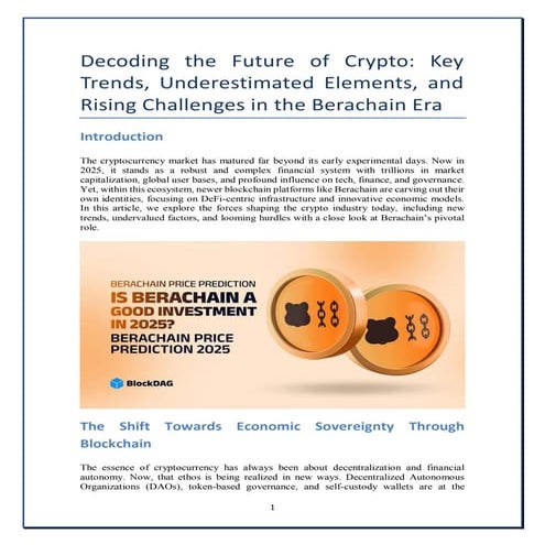 Berachain and the Future of Crypto: Trends, Challenges & Hidden Opportunities...