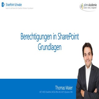 Berechtigungen in SharePoint - Grun...