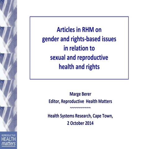 Reproductive Health And Rights | PPT