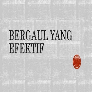 Bergaul yang efektif