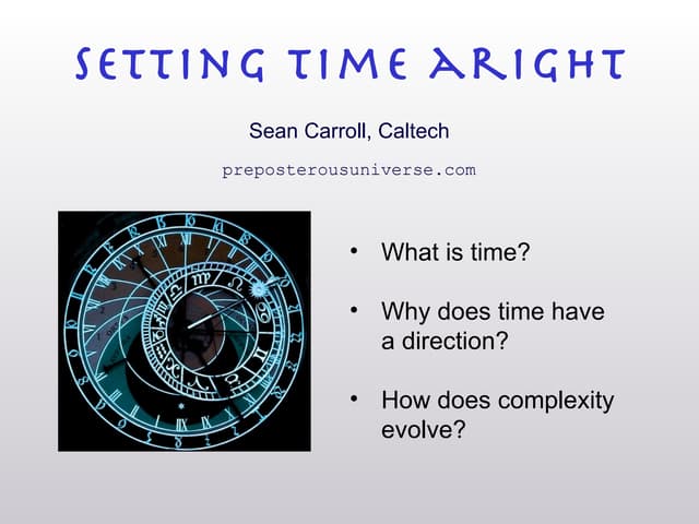 Setting Time Aright