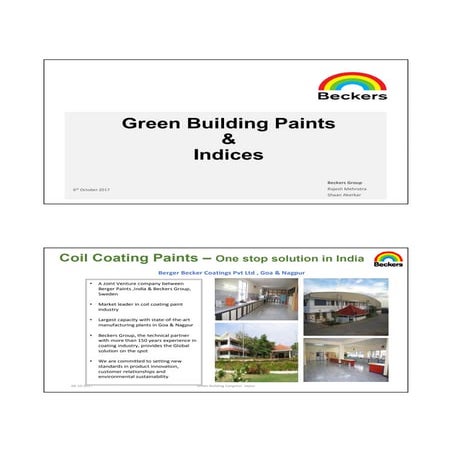 Green Paints & Indices