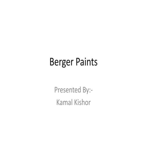 Berger paints
