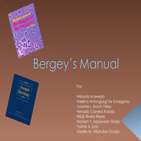 Bergey’s Manual