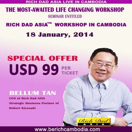 Be rich workshop on 18 jan 2014