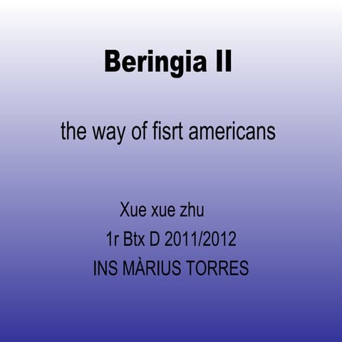 Beringia ii