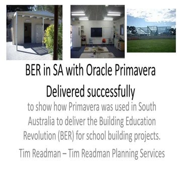 Ber in sa with oracle primavera  delivered successfully