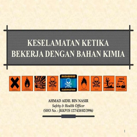 Keselamatan Semasa Mengendalikan Bahan Kimia Berbahaya
