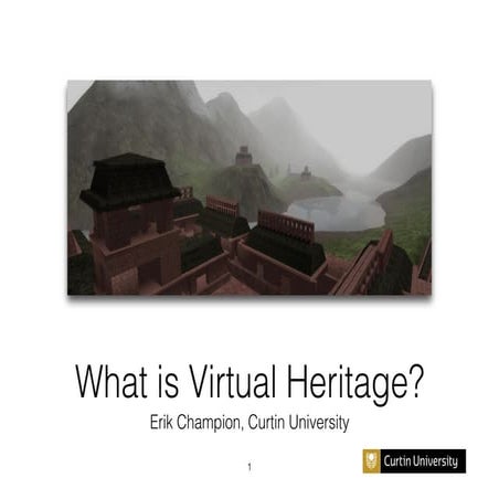 Talk on Virtual Heritage at UC Berkeley 10 February 2014