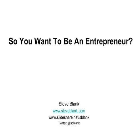 So You Want to Start a Company?  Berkeley 111611