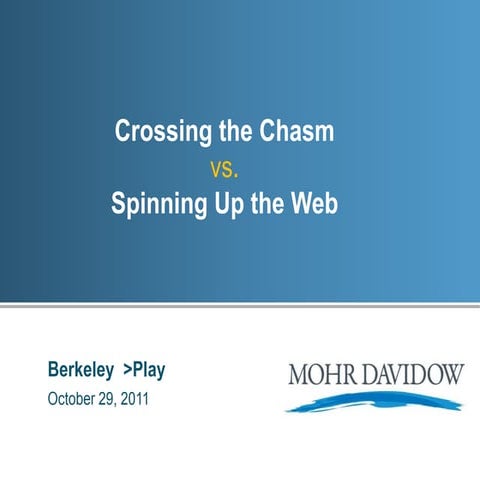 Geoffrey Moore Slide Set from the Berkeley Digital Media Conference