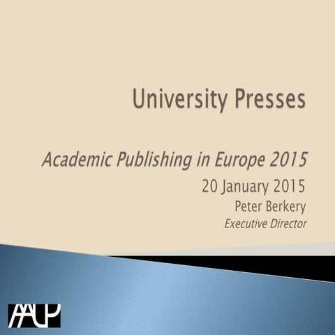 University Presses: An Overview