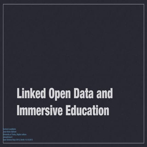 Linked Open Data and Immersive Education