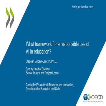 What framework for a responsible use of AI in education?