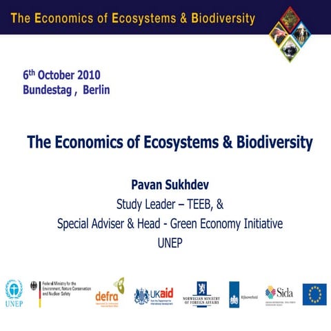 The Economics of Ecosystems & Biodiversity