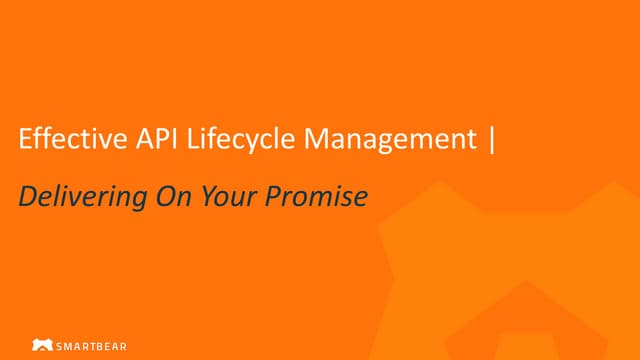 Effective API Lifecycle Management 
