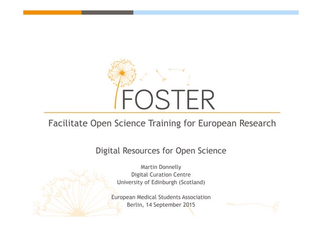 Digital Resources for Open Science
