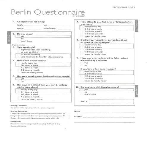 Berlin questionnare