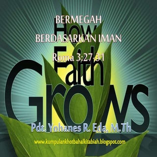 Bermegah berdasarkan iman
