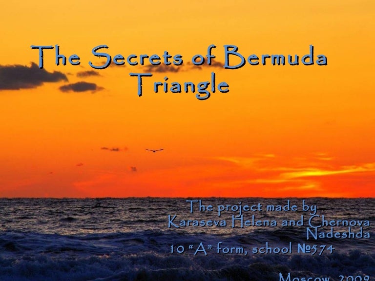 Bermuda triangle persuasive speech
