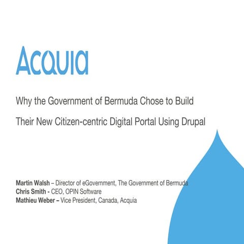 Why the Government of Bermuda Chose to Build Their New Citizen-centric Digita...