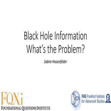Black Hole Information - What's the Problem?