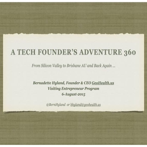 Bernadette hyland visiting entrepreneur to bne au accelerators 20150806