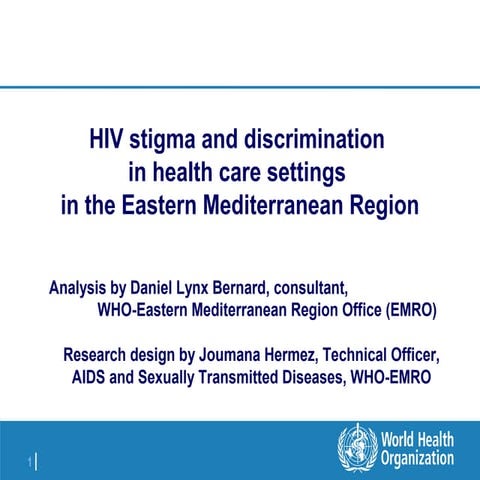 Stigma and Discrimination among people with HIV | PPTX