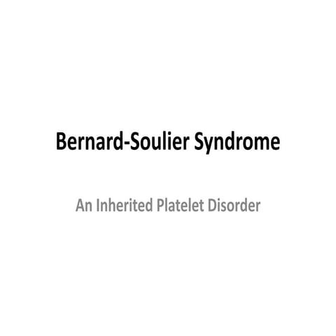 Bernard soulier syndrome