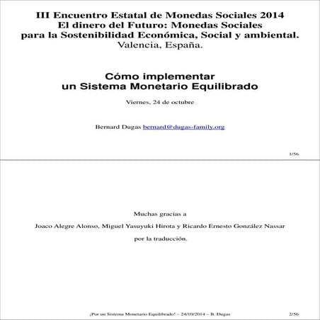 Presentación de Bernard Dugas