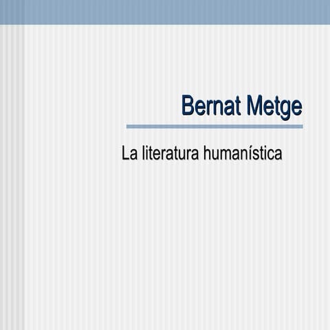 Bernat Metge