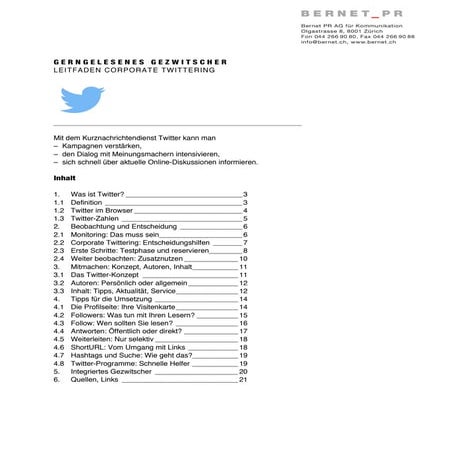 Bernet Leitfaden Twitter