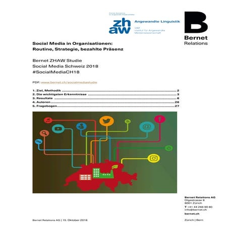 Bernet ZHAW Studie Social Media Schweiz 2018
