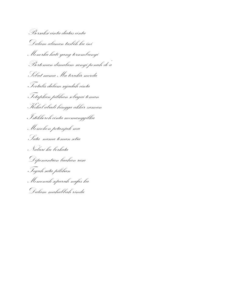 Lirik Lagu Istikhoroh Cinta