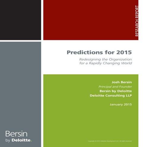 Bersin predictions for 2015