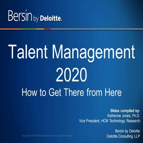 Talent Management in Year 2020: Deloitte Study